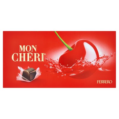 Obrázek Mon Chéri Čokoládové bonbony formované s likérovou náplní a celou třešní uvnitř 157,5g