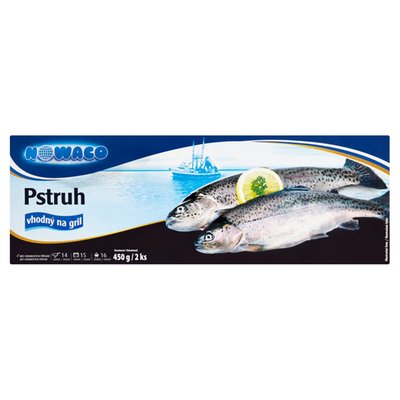 Obrázek Pstruh kuchaný s hlavou Nowaco 450 g