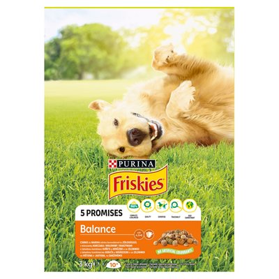 Obrázek Friskies® Balance s lahodnou kombinací kuřete a hovězího a se zeleninou 3kg
