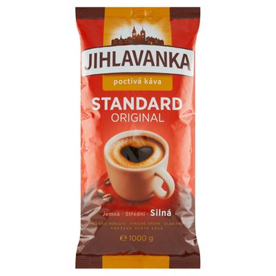Obrázek Jihlavanka Standard original pražená mletá káva 1000g