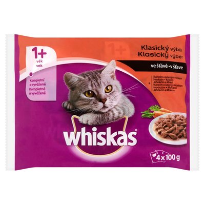 Obrázek WHISKAS MASOVY VYBER V ZELE 4X100G