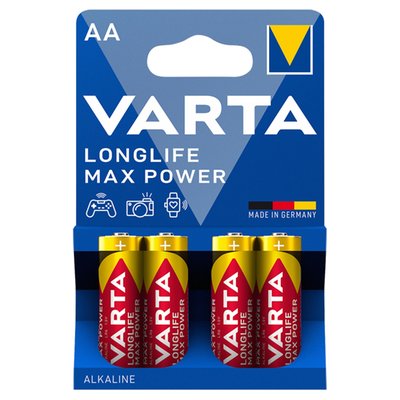 Obrázek VARTA Longlife Max Power AA alkalické baterie 4 ks