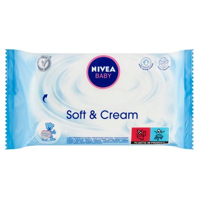Obrázek Nivea Baby Soft & Cream ubrousky 63 ks