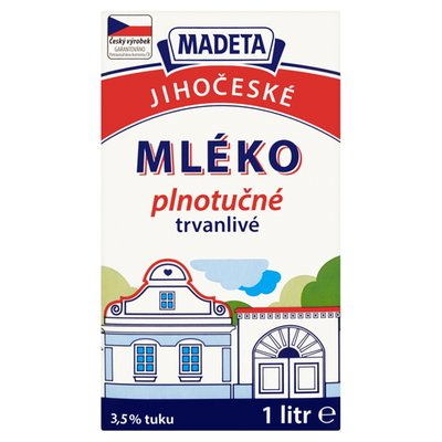 Obrázek Madeta Jihočeské mléko plnotučné trvanlivé 1l