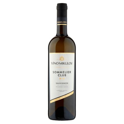 Obrázek Víno Mikulov Sommelier Club Sauvignon víno s přívlastkem pozdní sběr suché bílé 0,75l