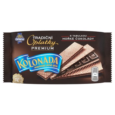 Obrázek Opavia Kolonáda oplatky s tabulkou hořké čokolády Premium 92g