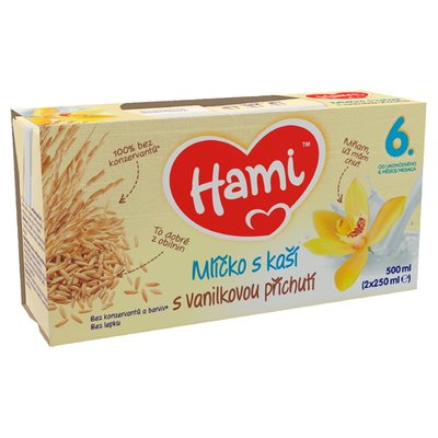 Obrázek X HAMI MLICKO S KASI VANIL 6+ 500 ML