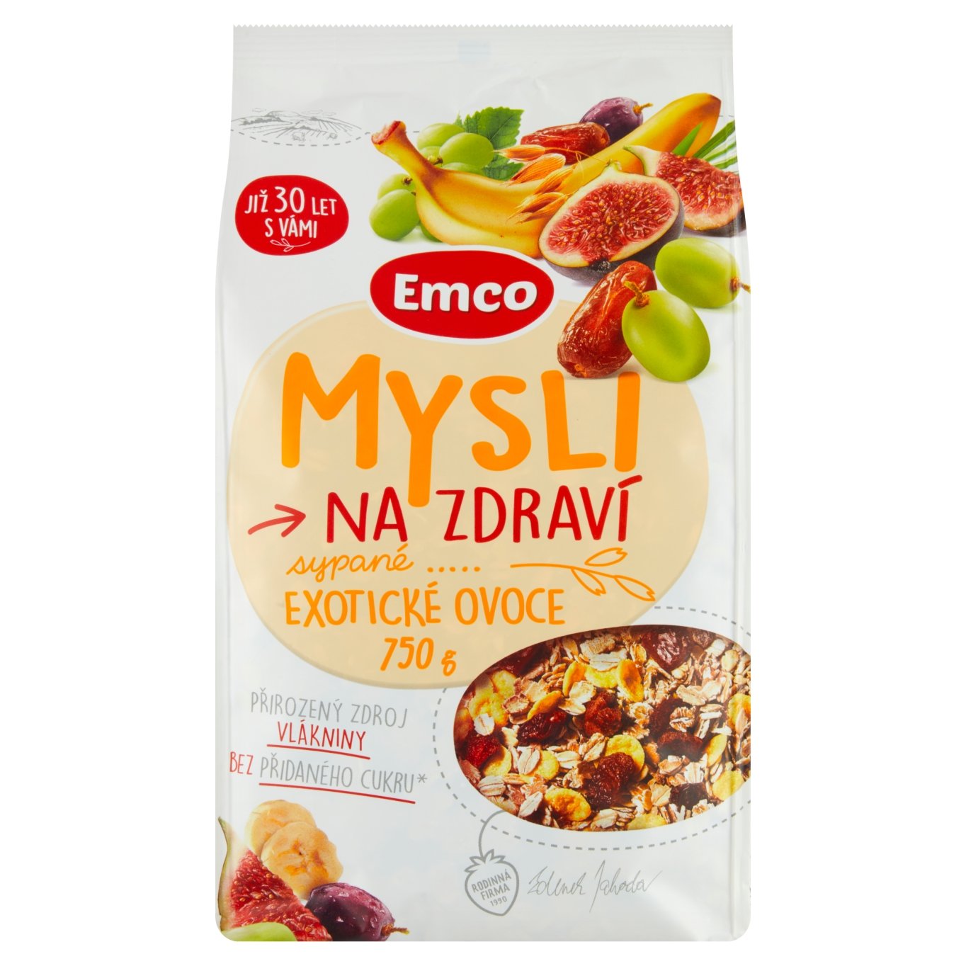 Emco Mysli na Zdraví Sypané exotické ovoce 750g