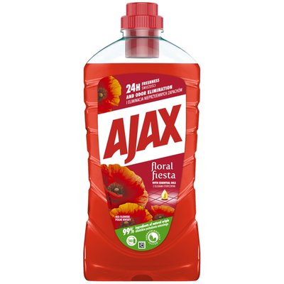 Obrázek Ajax Floral Fiesta Red Flowers univerzální čistící prostředek červený 1000 ml