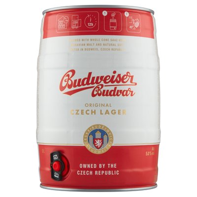 Obrázek Budweiser Budvar Original světlý ležák soudek 5l