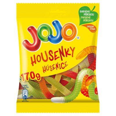 Obrázek Jojo Housenky želé bonbóny s ovocnými příchutěmi 170g