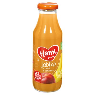 Obrázek HAMI NAPOJ JABLKO,MRKEV,BANAN 6+ 300 ML