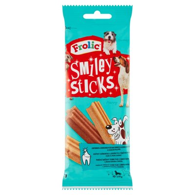 Obrázek Frolic Smiley Sticks s příchutí kuřecího a hovězího 10-25kg 175g