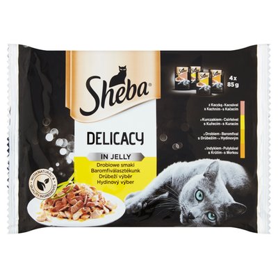 Obrázek Sheba Delicacy in Jelly Drůbeží výběr 4 x 85g (340g)