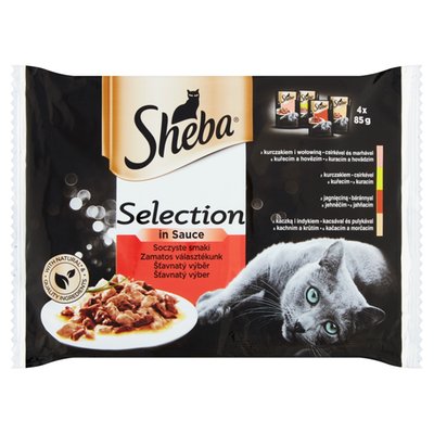 Obrázek Sheba Selection in Sauce šťavnatý výběr 4 x 85g (340g)