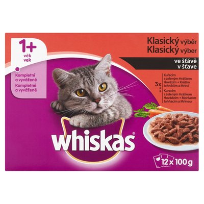 Obrázek WHISKAS MASOVY VYBER VE STAVE 12X100G