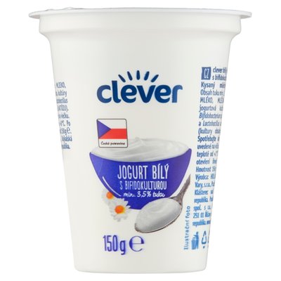 Obrázek clever Jogurt bílý s bifidokulturou 150g