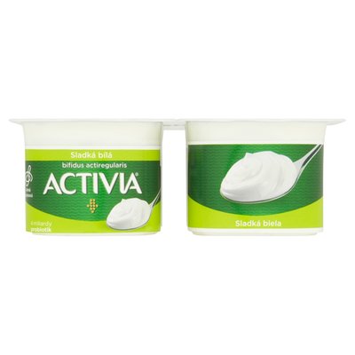 Obrázek Activia probiotický jogurt bílý slazený 4 x 120g