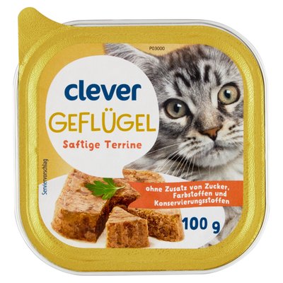 Obrázek clever Kompletní krmivo pro kočky s drůbežím 100g