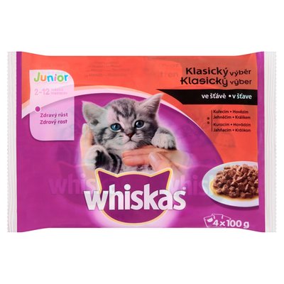 Obrázek WHISKAS JUNIOR MIX 4X100G