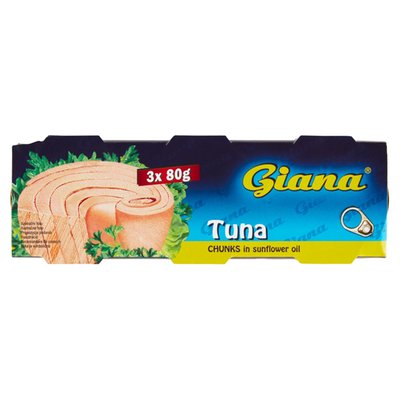 Obrázek Giana Tuňák kousky ve slunečnicovém oleji З x 80g (240g)