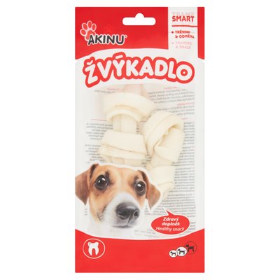 Obrázek Akinu Uzel žvýkací bílý 8cm 2ks z kůže