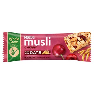Obrázek Nestlé Musli Cherry snídaňová tyčinka s kousky višní a klikev 35g