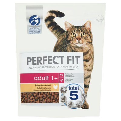 Obrázek Perfect Fit Kompletní suché krmivo pro dospělé kočky bohaté na kuřecí 750g