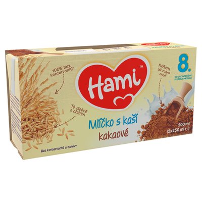 Obrázek X HAMI MLICKO S KASI KAKAOVE 8+ 2X250 ML
