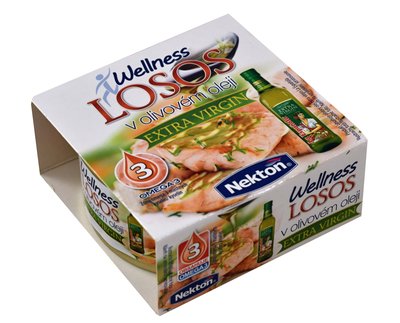 Obrázek Losos v olivovém oleji extra virgin WELLNESS EO 170 g