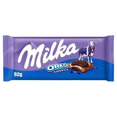 Obrázek Milka Oreo Sandwich mléčná čokoláda a sušenky 92g