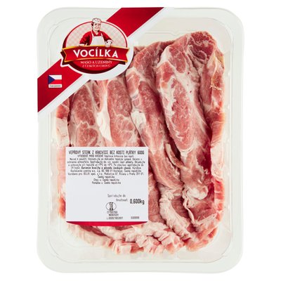 Obrázek VOCÍLKA Vepřový steak z krkovice bez kosti plátky 600g