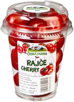 Obrázek Česká Farma Rajče cherry oválné 250g, balení