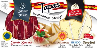 Obrázek Tapas Jamón Serrano + 3 sýry