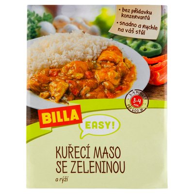 Obrázek BILLA EASY Kuřecí maso se zeleninou a rýží 450g