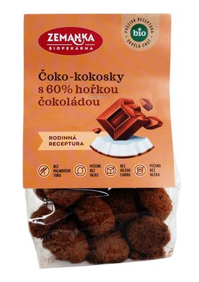 Obrázek Bio čoko-kokosky s 60% hořkou čokoládou