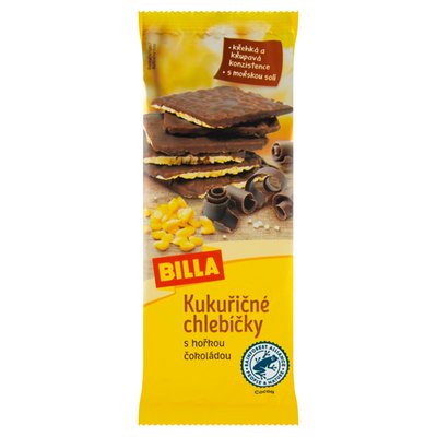 Obrázek BILLA Kukuřičné chlebíčky s hořkou čokoládou 90g