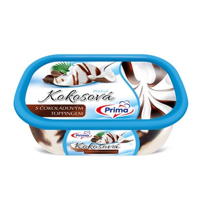 Obrázek Kokosová zmrzlina s čokoládovým toppingem