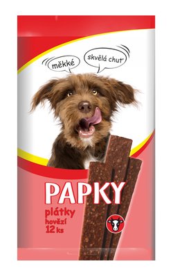 Obrázek Akinu PAPKY Hovězí plátky pamlsek pro psy 12 ks
