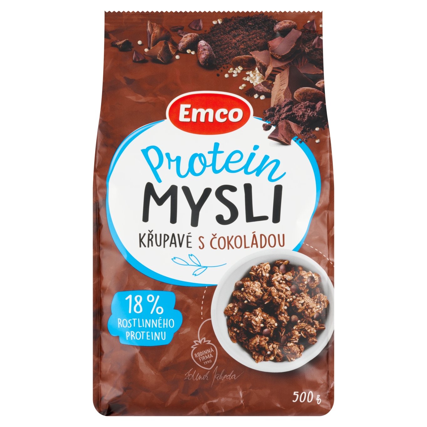 Emco Protein mysli křupavé s čokoládou 500g