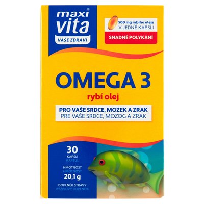 Obrázek Maxi Vita Vaše Zdraví Omega 3 rybí olej 30 kapslí 20,1g