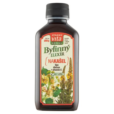 Obrázek Maxi Vita Herbal Bylinný elixír na kašel lípa divizna + vitamin C 200ml