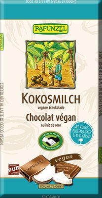 Obrázek Bio vegan čokoláda kokosové mléko Rapunzel 80 g