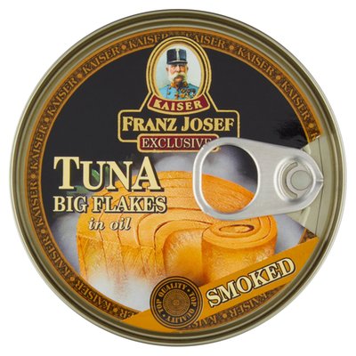 Obrázek Franz Josef Kaiser Exclusive Tuňák kousky ve slunečnicovém oleji s uzenou příchutí 170g