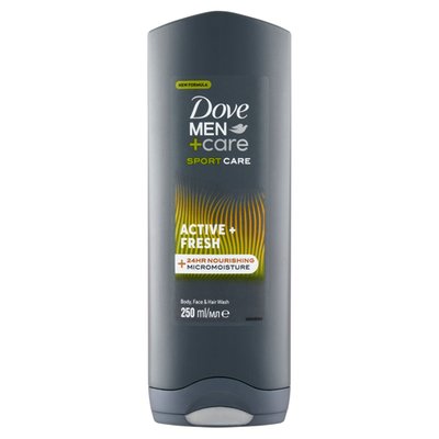 Obrázek Dove Men+Care Sport Care Active+Fresh sprchový gel na tělo, tvář a vlasy 250ml