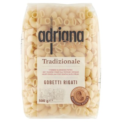 Obrázek Adriana Pasta Tradizionale Gobetti Rigati těstoviny semolinové sušené 500g