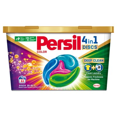 Obrázek Persil Discs 4in1 Deep Clean Color předdávkovaný prací prostředek 11 praní 11 x 25g (275g)