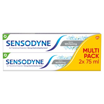 Obrázek Sensodyne Extra Whitening zubní pasta s fluoridem 2 x 75ml