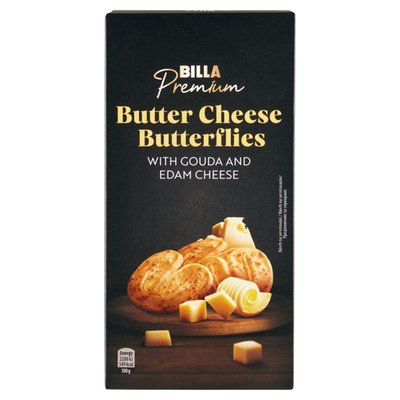 Obrázek BILLA Premium Máslové krekry ve tvaru motýlků 100g