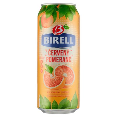 Obrázek Birell Červený pomeranč míchaný nápoj z nealkoholického piva 0,5l